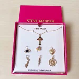 Steve Madden Interchangeable Charm Necklace Set